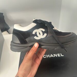 Black Chanel Sneakers in Size 40 (women’s 10)